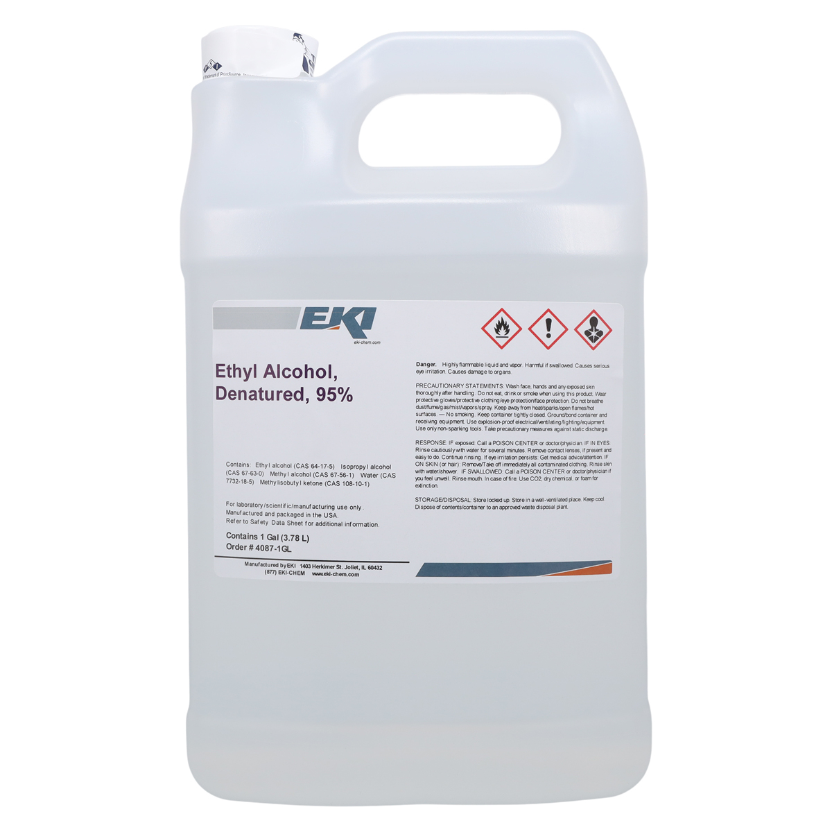 Reagent Denatured Ethyl Alcohol 0.95 1gal Ea